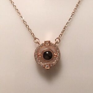 SS925 Rose Gold Global I Love You In 100 Different Languages Necklace